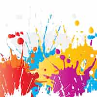 Free vector abstract background of brightly coloured paint splats