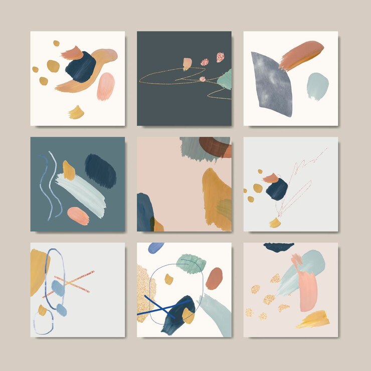 Free Vector abstract background card set