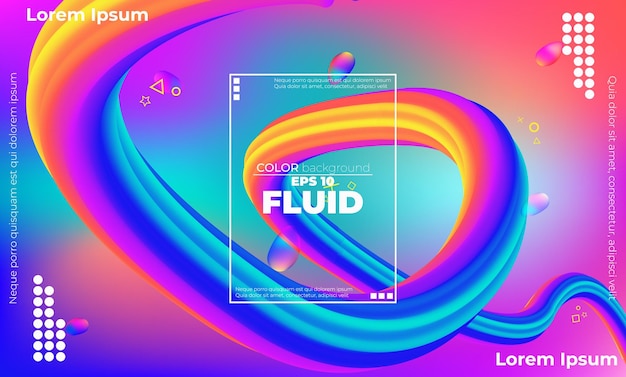 Abstract Background colorful fluid liquid shape