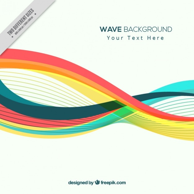 Free vector abstract background of colorful waves