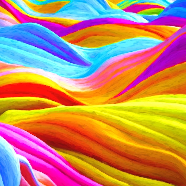 Vettore gratuito sfondo astratto di onde dipinte colorate