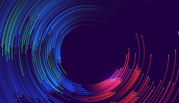 Abstract background consisting of Colorful arcs illustration.