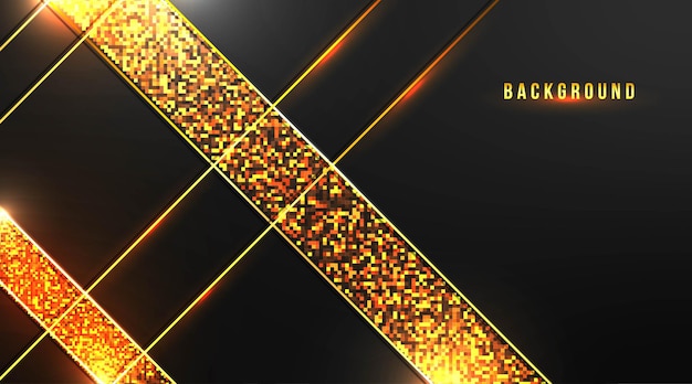 Free vector abstract background design with gold stripe