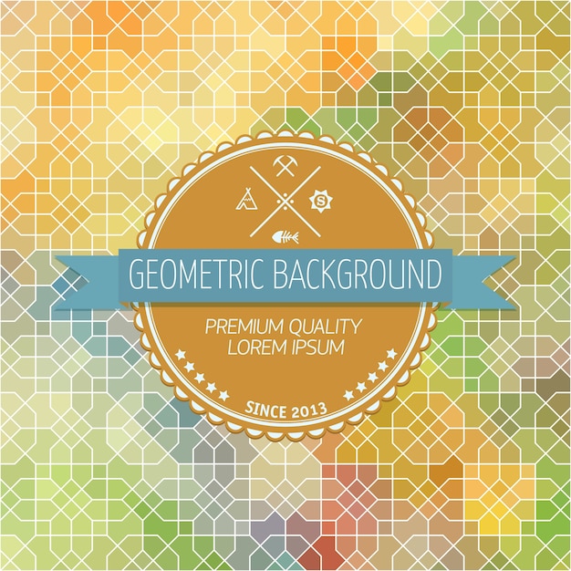 Abstract background, geometric design, vector illustration. geometric tesselation of colored surface. stained-glass window style. abstract color blur.