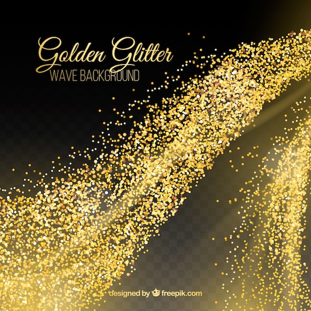Free vector abstract background of golden glitter