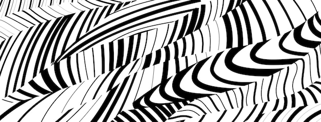 Abstract background of groups of lines in black and white colors