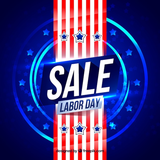 Free vector abstract background of labor day sales