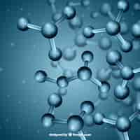 Free vector abstract background of molecules