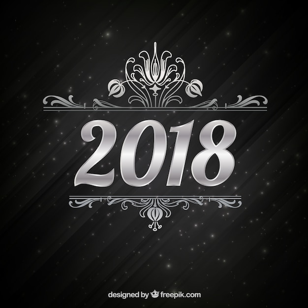 새 해 2018의 추상 배경