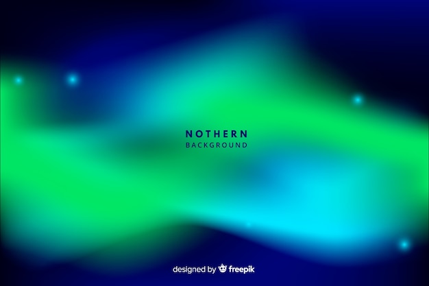 Free vector abstract background of nothern lights