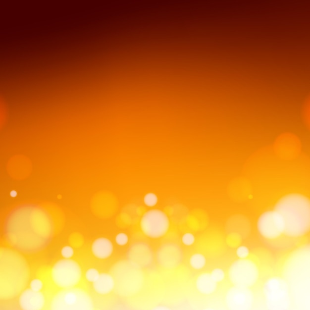 Abstract background of orange magic lights, bokeh. vector illustration.