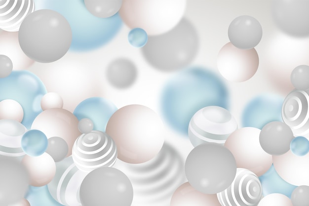 Abstract background realistic spheres