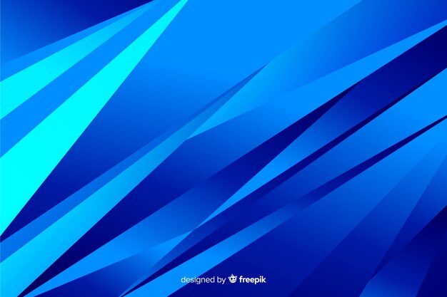 Abstract background shapes on blue shades