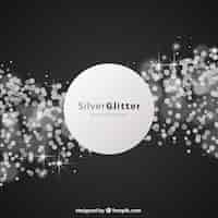 Free vector abstract background of silver glitter