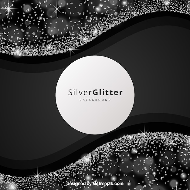 Vettore gratuito astratto sfondo di glitter argento