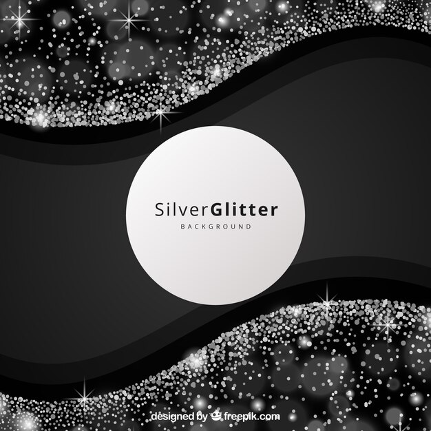 Abstract background of silver glitter