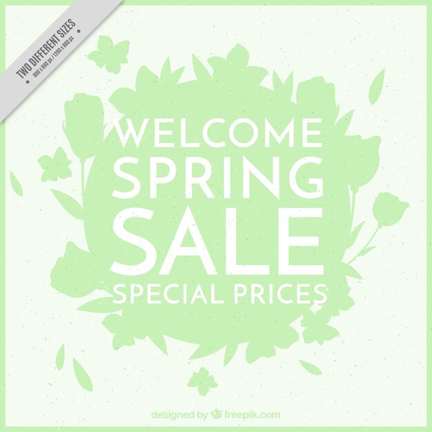 Abstract background of spring sale flowers