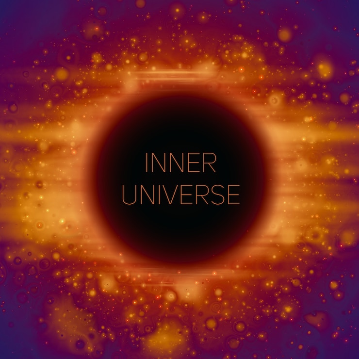 Free Vector abstract   background of strange black hole in space. shining stars falling into darkness.