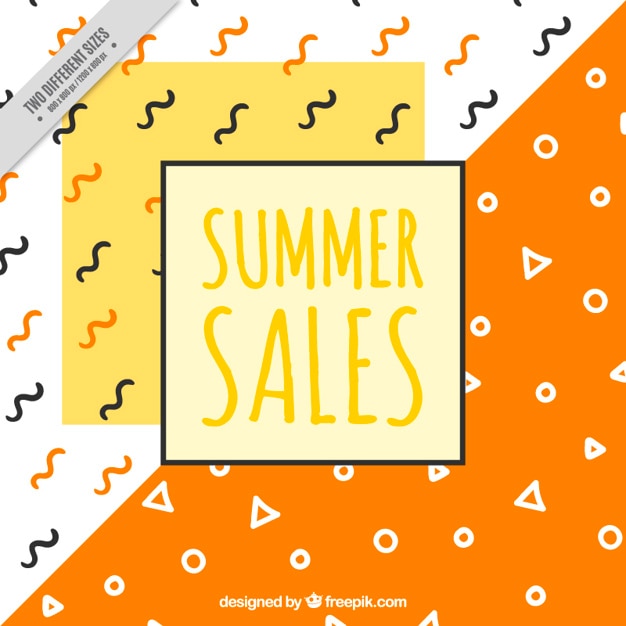 Free vector abstract background of summer sales