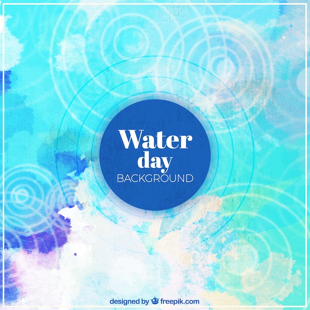 Abstract background of water day watercolor