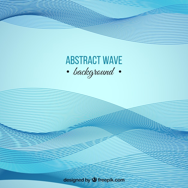 Free vector abstract background of waves and lines