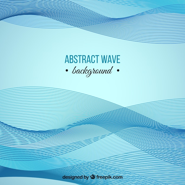 波と線の抽象的な背景