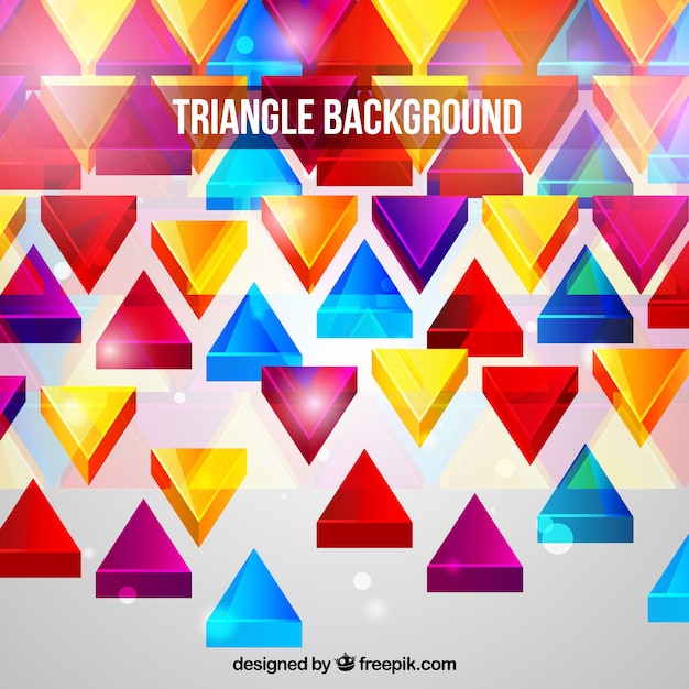 Free vector abstract background with 3d triangles