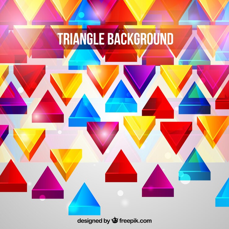 Free Vector abstract background with 3d triangles