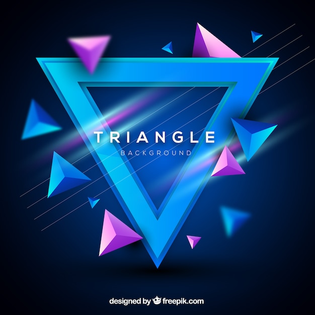 Abstract background with 3d triangles