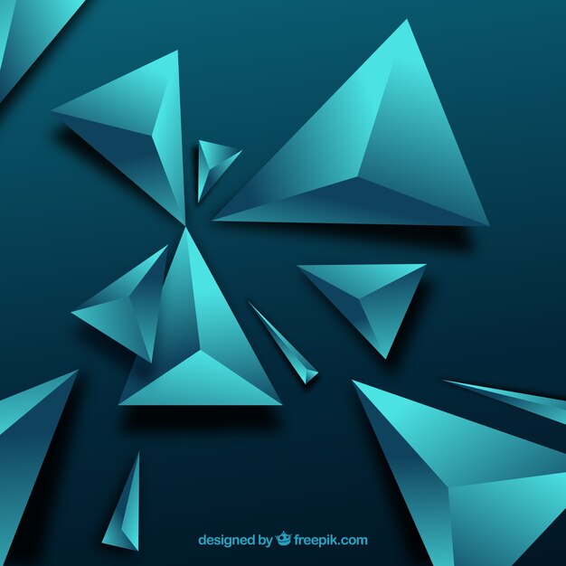 Abstract background with 3d triangles