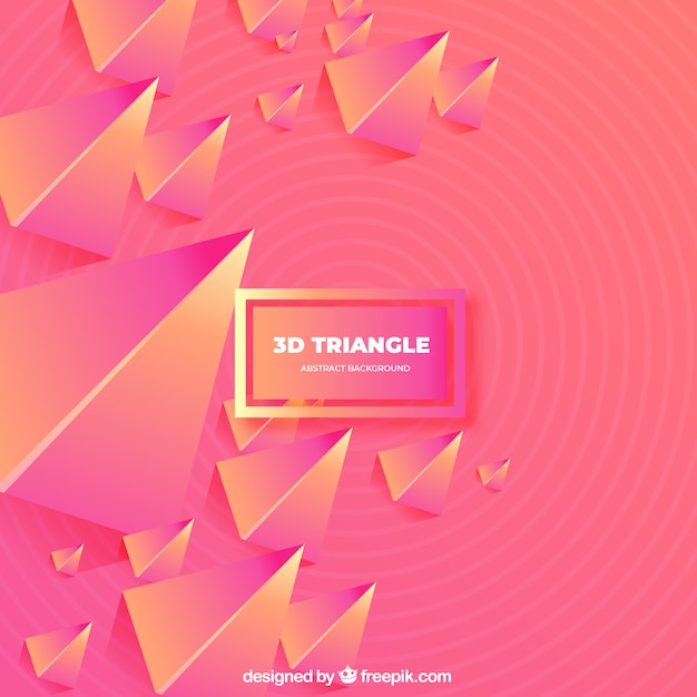 Abstract background with 3d triangles