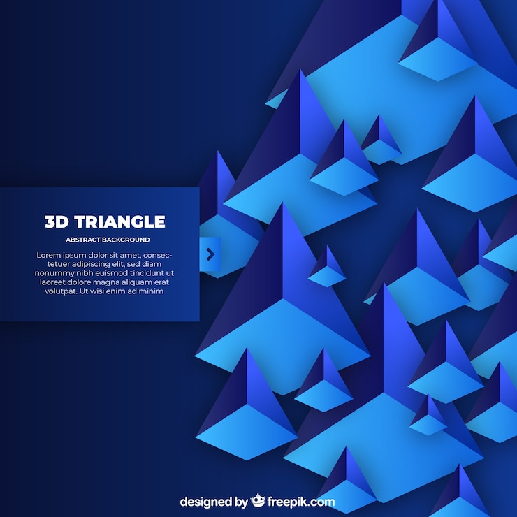 Free Vector abstract background with 3d triangles