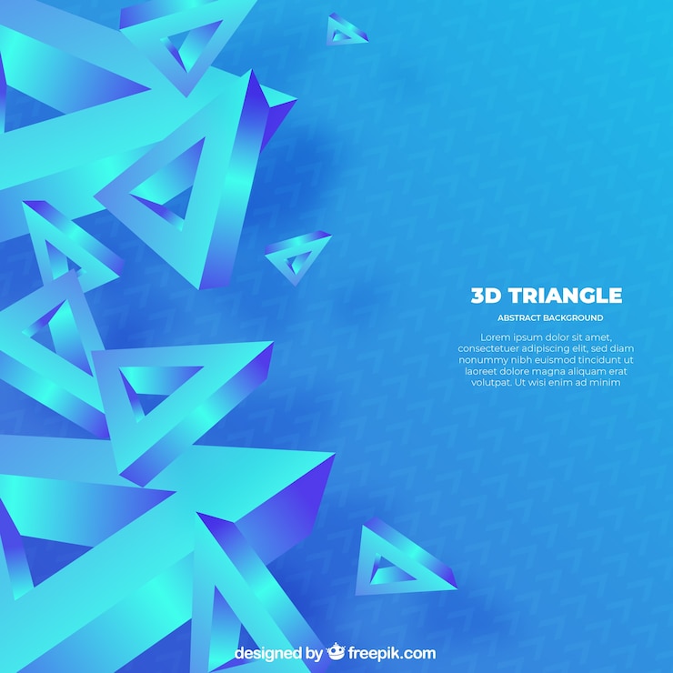 Free Vector abstract background with 3d triangles