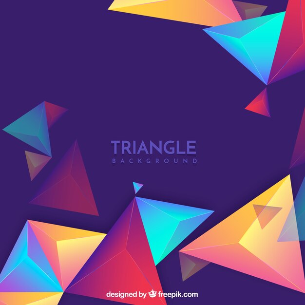 Abstract background with 3d triangles