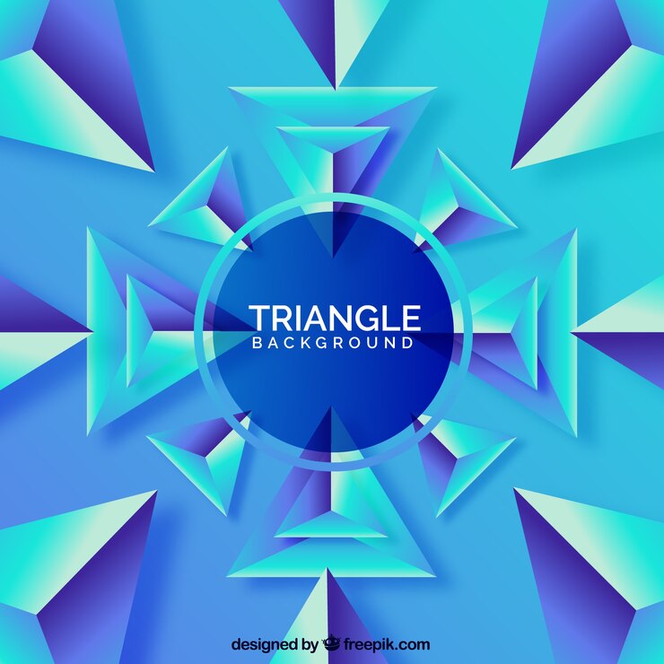Free Vector abstract background with 3d triangles