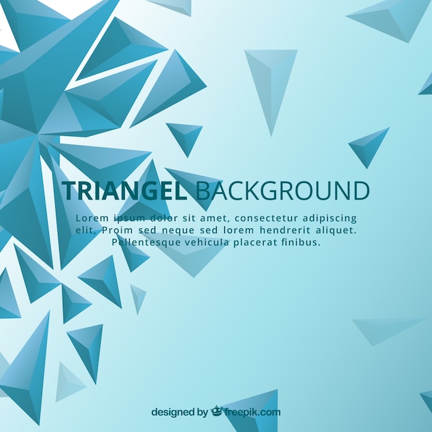 Free vector abstract background with 3d triangles