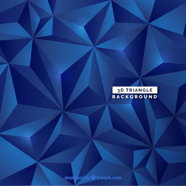 Free vector abstract background with 3d triangles