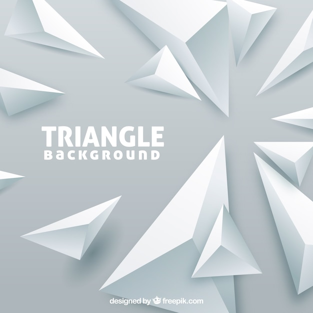 Abstract background with 3d triangles