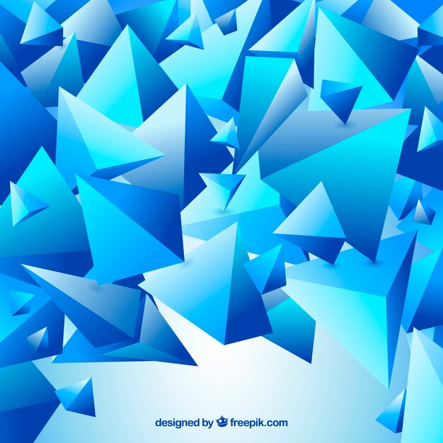 Abstract background with 3d triangles