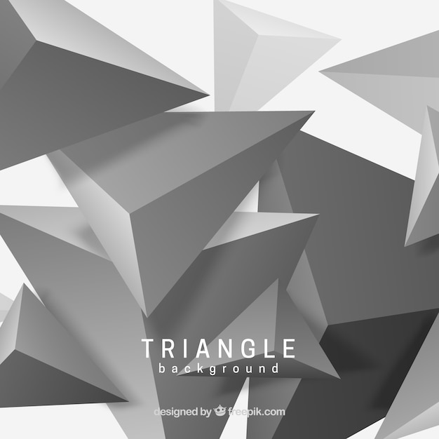 Free vector abstract background with 3d triangles