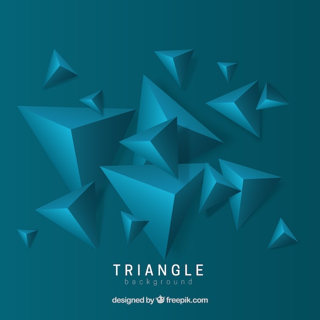 Free vector abstract background with 3d triangles