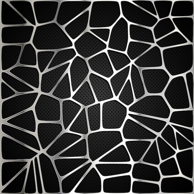 Бесплатное векторное изображение Абстрактный фон с серебряной металлической текстурой