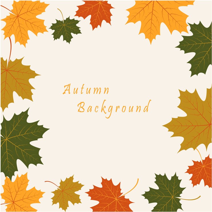 Free Vector abstract background with autumn maple leaves
