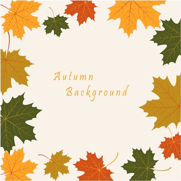 Abstract background with autumn maple leaves