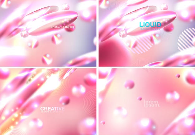 Abstract background with beautiful blurred dynamic liquid fluid