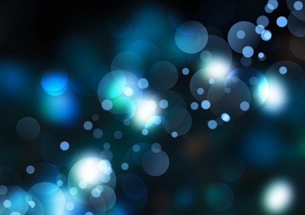 Abstract background with a blue bokeh lights design