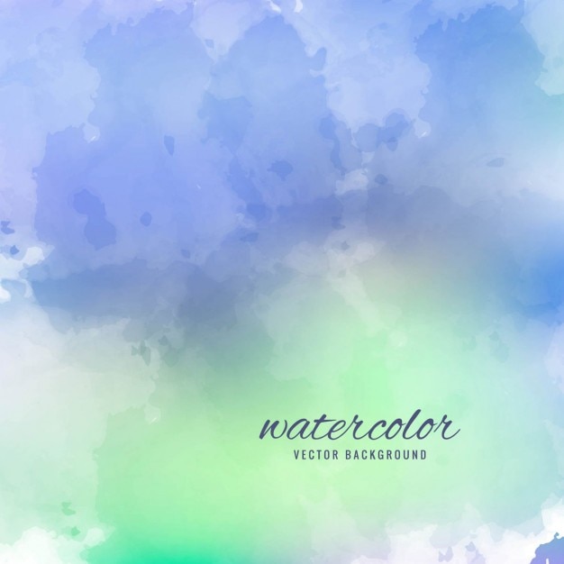 Free vector abstract background with blue and green watercolor