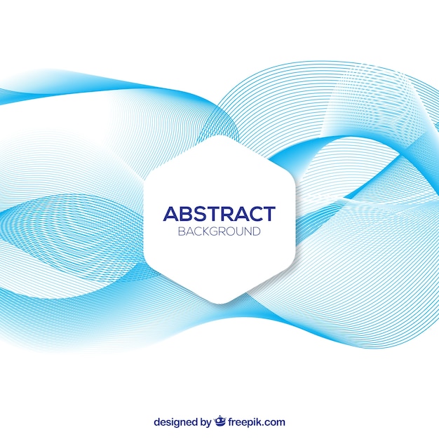 Бесплатное векторное изображение Абстрактный фон с синими линиями