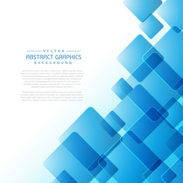 Free vector abstract background with blue square shapes