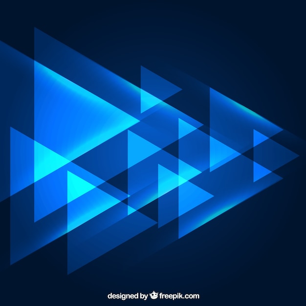 Abstract background with blue triangles